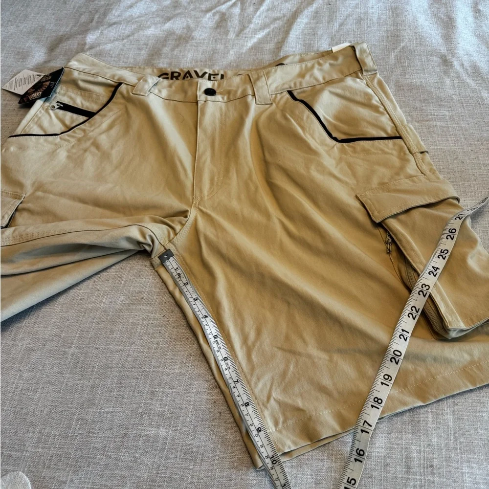 Gravel Gear Men's Khaki Cargo Shorts - Picture 2 of 4